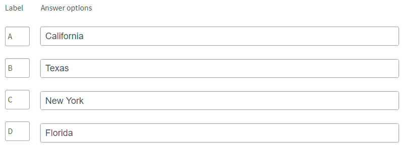 Multiple Choice answer options with "A", "B", "C", and "D" labels.